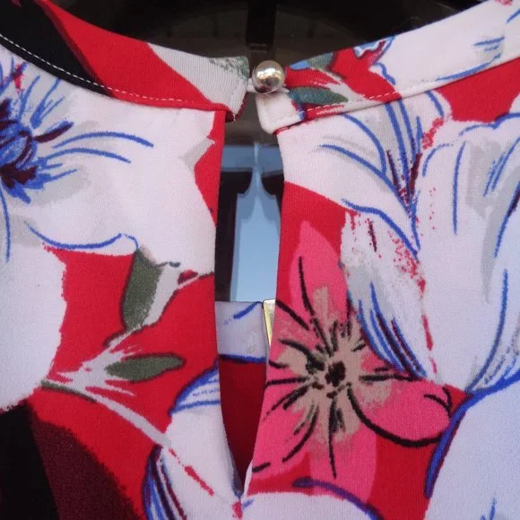 Jennifer Lopez dress floral print high low cut out detail sleeveless XS - Picture 8 of 16